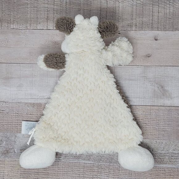 Baby Lovey Cow Plush Rattle Demdaco Nat Jules Comfort Security Clutch Blankie - Picture 2 of 7